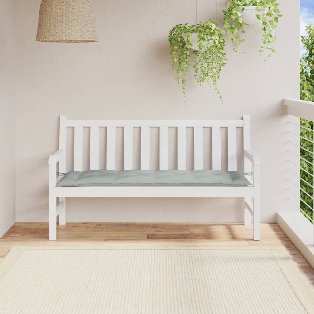 Vidaxx coussin de banc de jardin 150x50x7 cm tissu mélangé gris clair