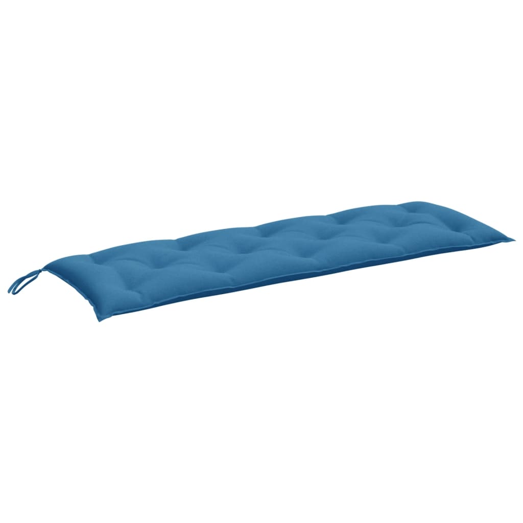 VidaXL coussin de banc de jardin 150x50x7 cm tissu mélangé bleu