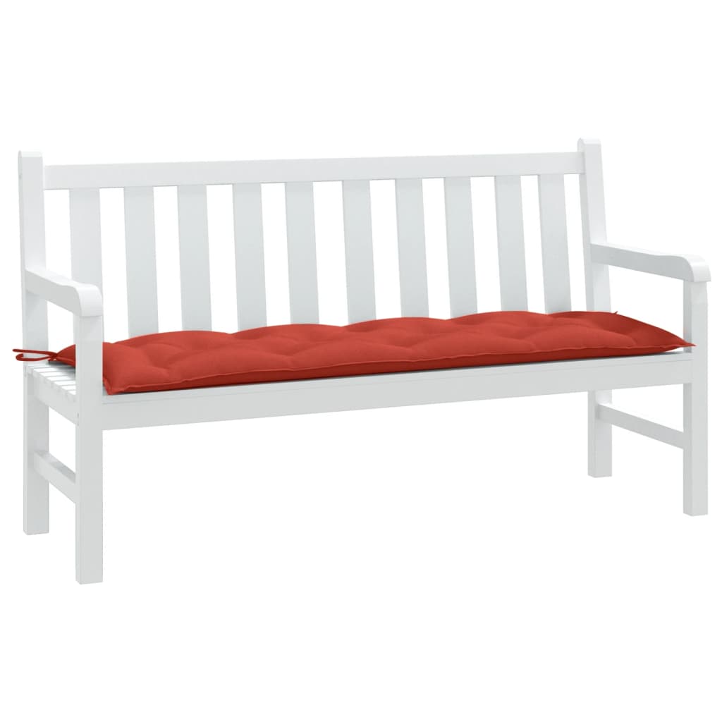 VidaXL coussin de banc de jardin 150x50x7 cm tissu mélangé rouge