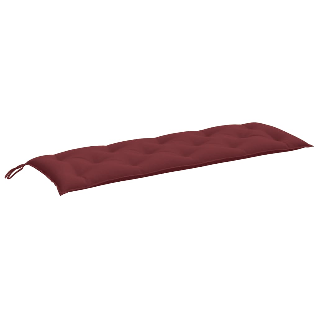 VidaXL coussin de banc de jardin 150x50x7 cm tissu mélangé rouge vin