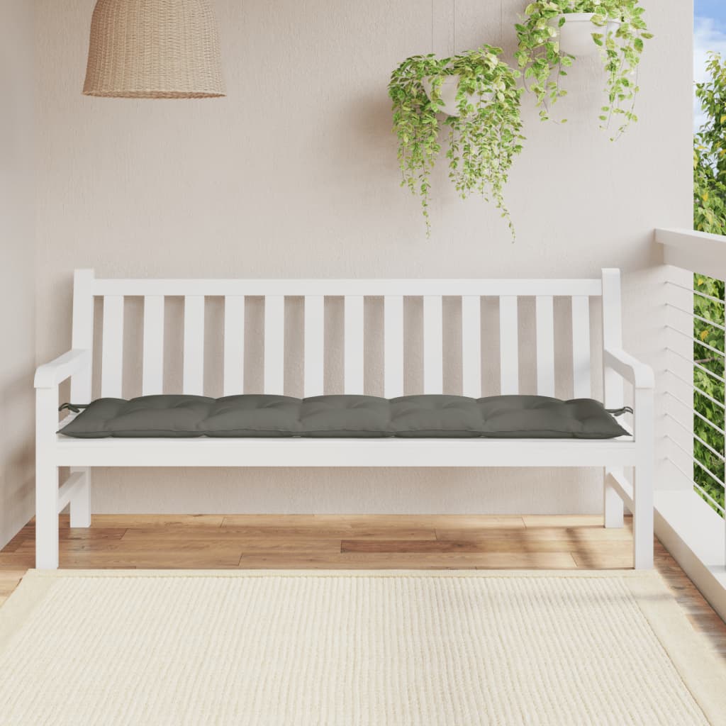 Vidaxx coussin de banc de jardin 180x50x7 cm tissu mélangé gris foncé