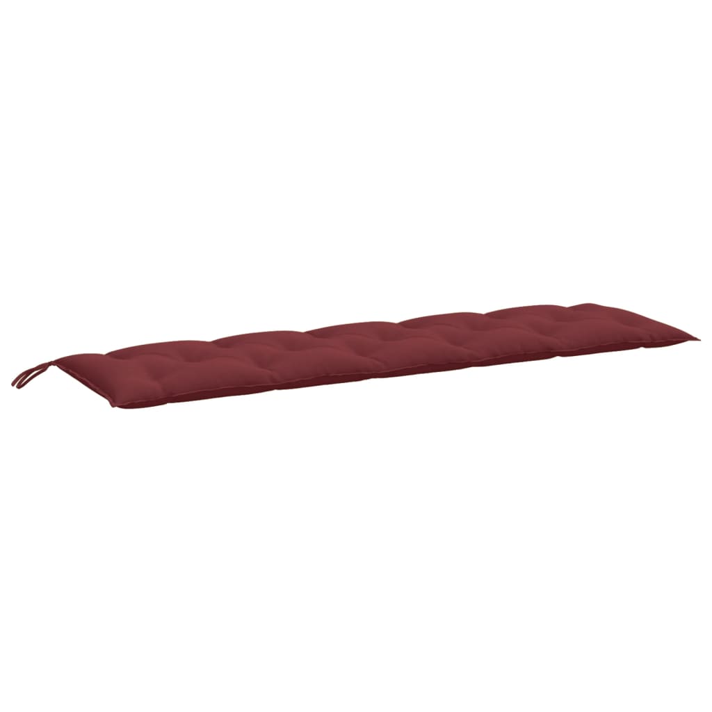 VidaXL coussin de banc de jardin 180x50x7 cm tissu mélangé rouge vin