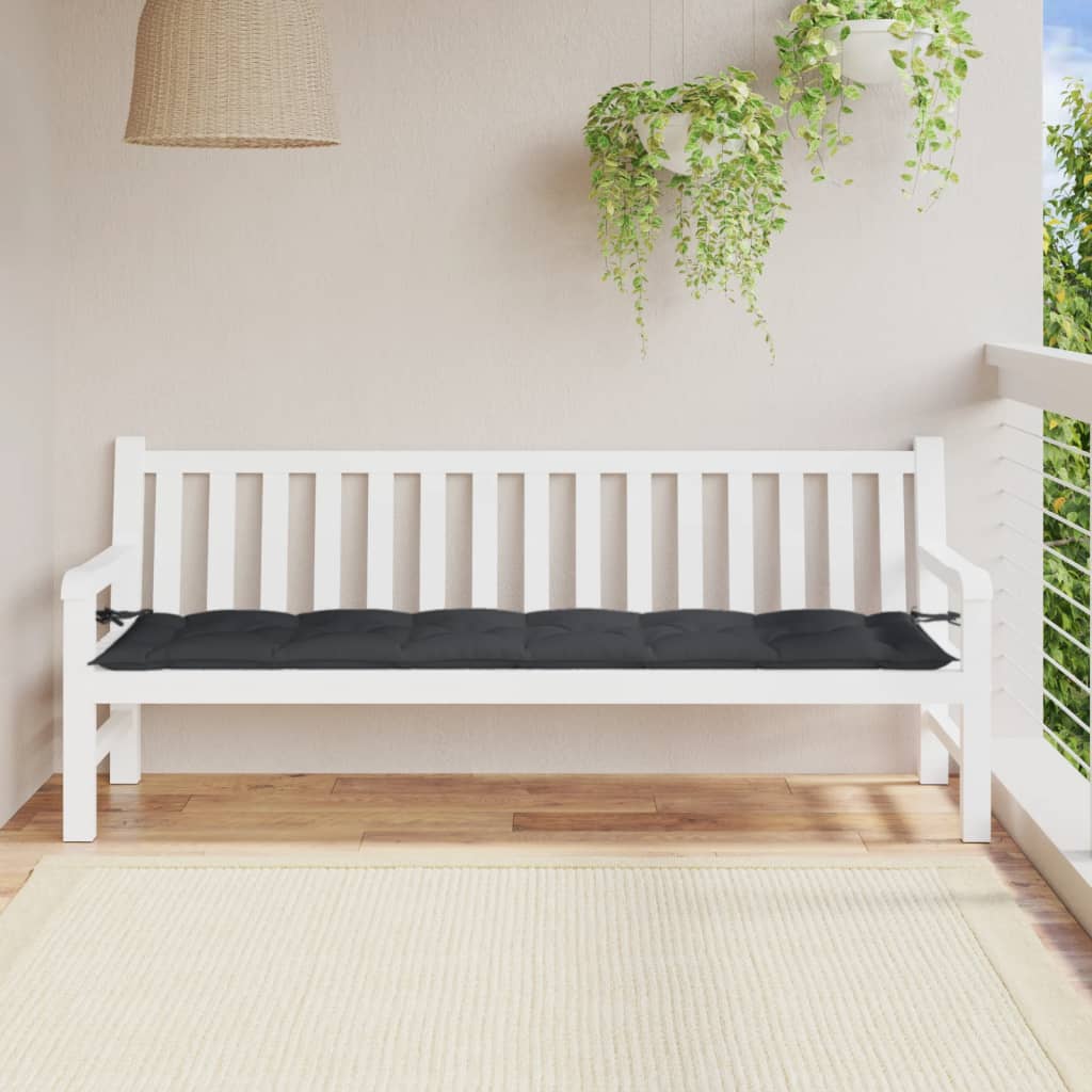VidaXL coussin de banc de jardin 200x50x7 cm tissu, mélange anthracite