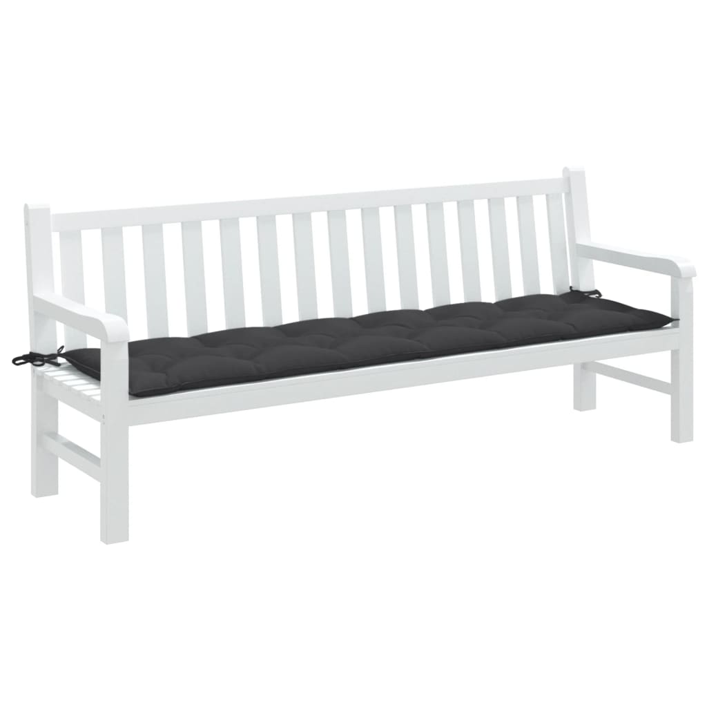 VidaXL coussin de banc de jardin 200x50x7 cm tissu, mélange anthracite