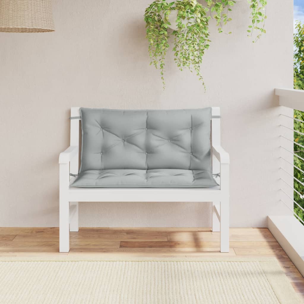 Vidaxx coussins de banc de jardin 2 pcs 100x50x7 cm tissu mélangé gris clair