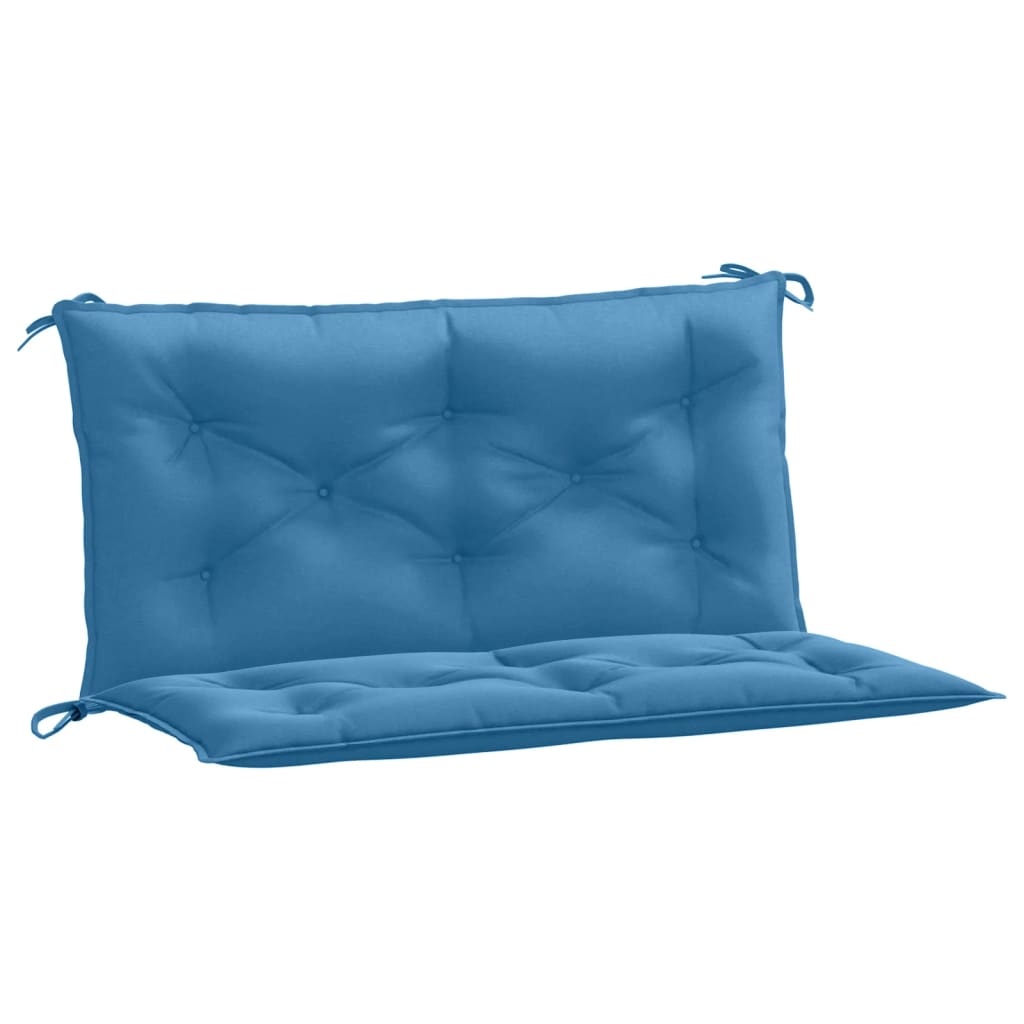Vidaxx coussins de banc de jardin 2 pcs 100x50x7 cm tissu mélangé bleu
