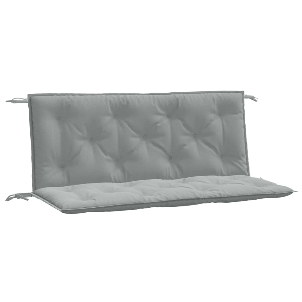 Vidaxx coussins de banc de jardin 2 pcs 120x50x7 cm tissu mélangé gris clair
