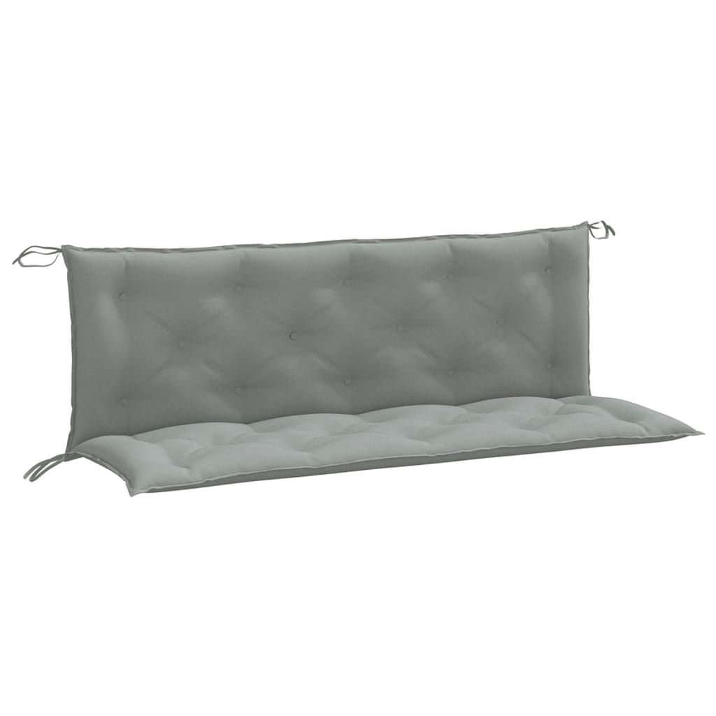 Vidaxx coussins de banc de jardin 2 pcs 150x50x7 cm tissu mélangé gris clair
