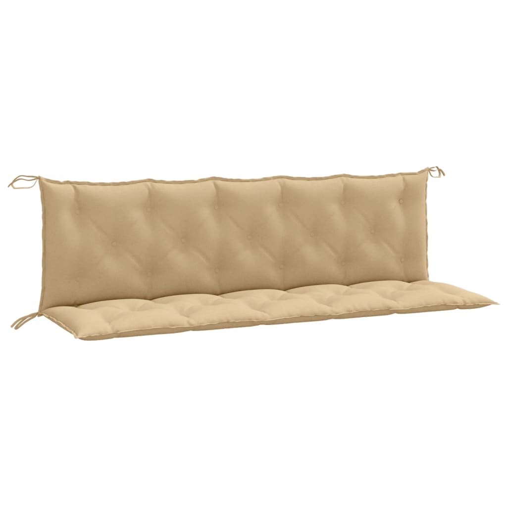Vidaxx coussins de banc de jardin 2 pcs 180x50x7 cm tissu mélangé beige