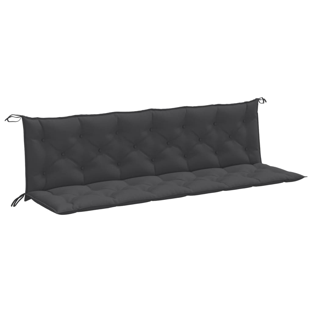 Vidaxx coussins de banc de jardin 2 pcs 200x50x7 cm tissu couleur anthracite mélangée