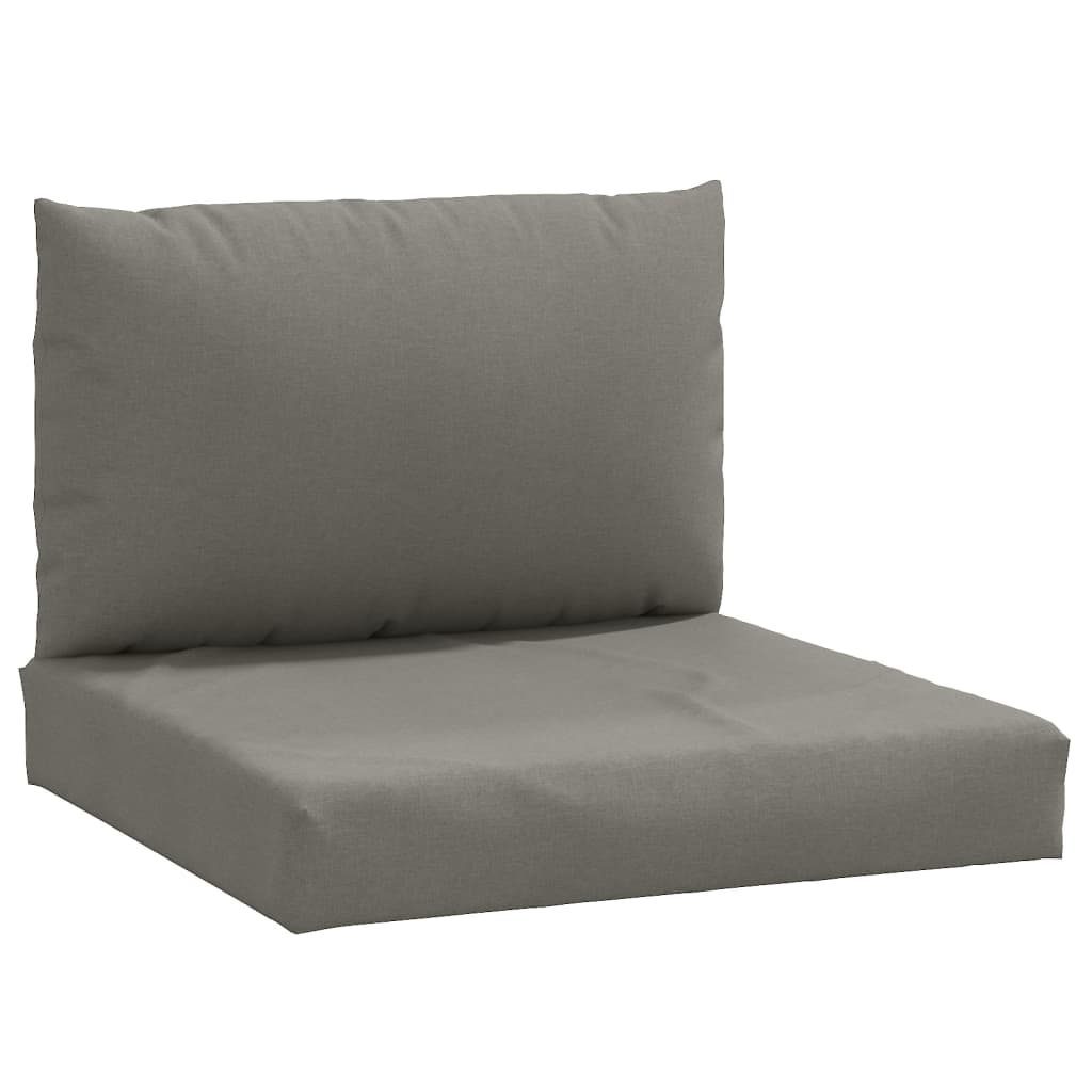 VidaXL coussins de palette 2 pcs tissu mélangé gris foncé