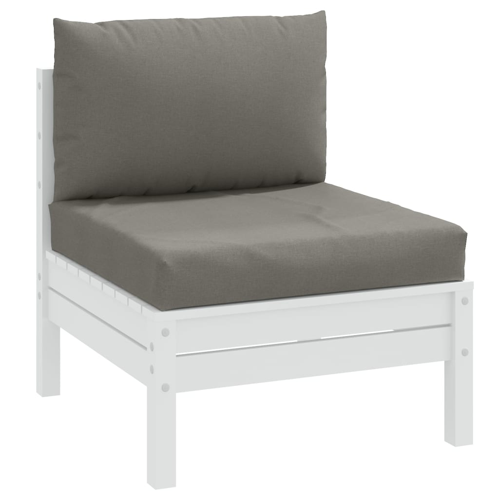 VidaXL coussins de palette 2 pcs tissu mélangé gris foncé