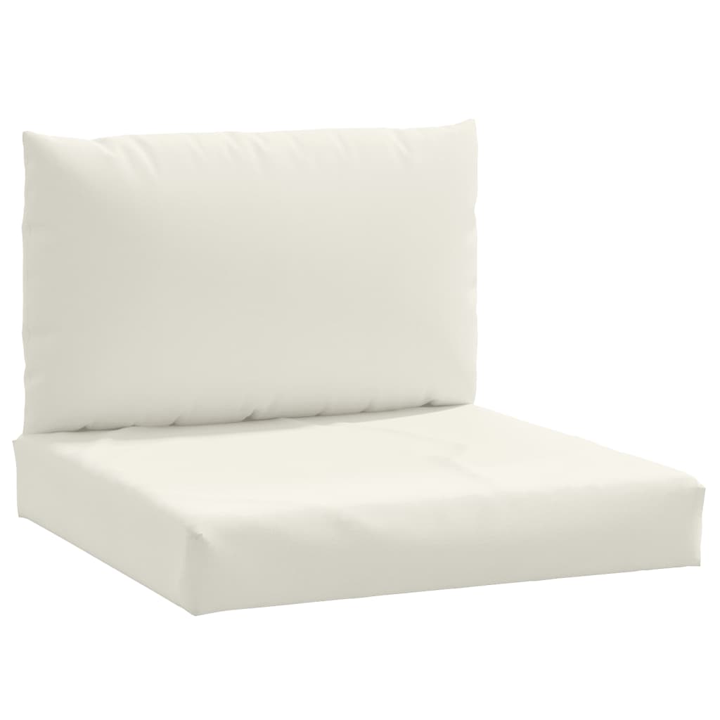 VidaXL Coussins de palette 2 pcs tissu crème mélangée