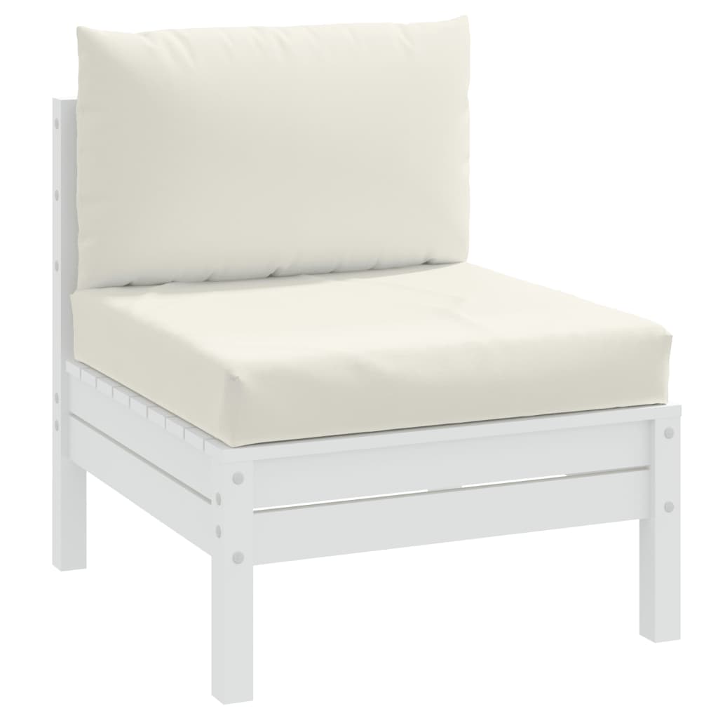 VidaXL Coussins de palette 2 pcs tissu crème mélangée