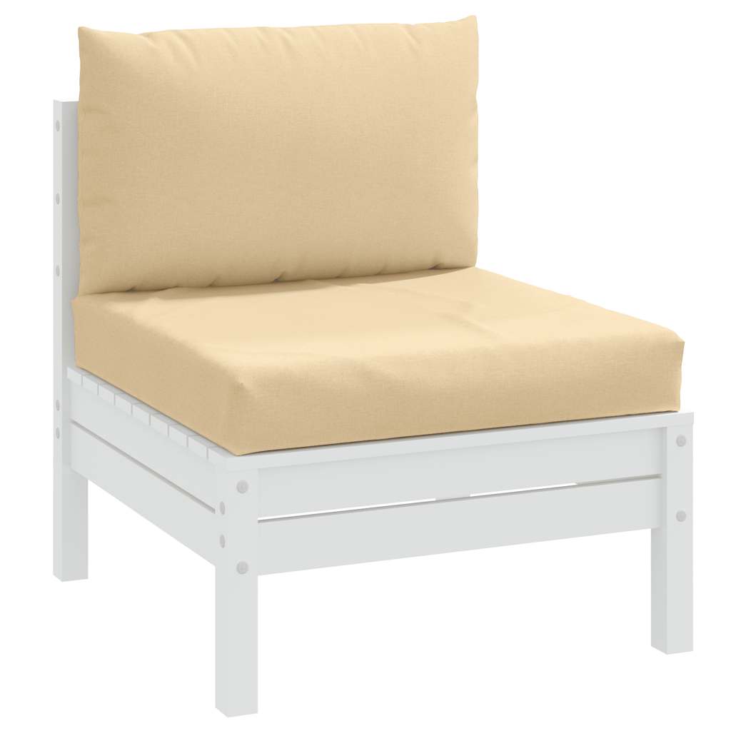 VidaXL coussins de palette 2 pcs tissu mélangé beige
