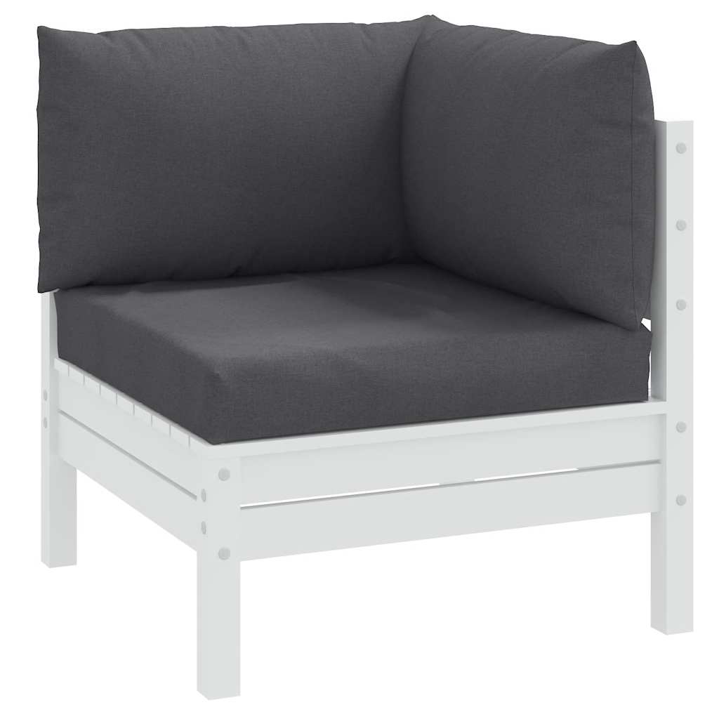 Vidaxl coussins de palette 3 pcs tissu, anthracite mélangé