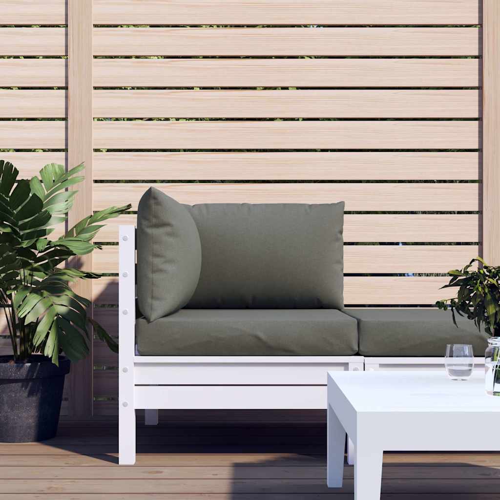 VidaXL coussins de palette 3 pcs tissu, gris foncé mélangé