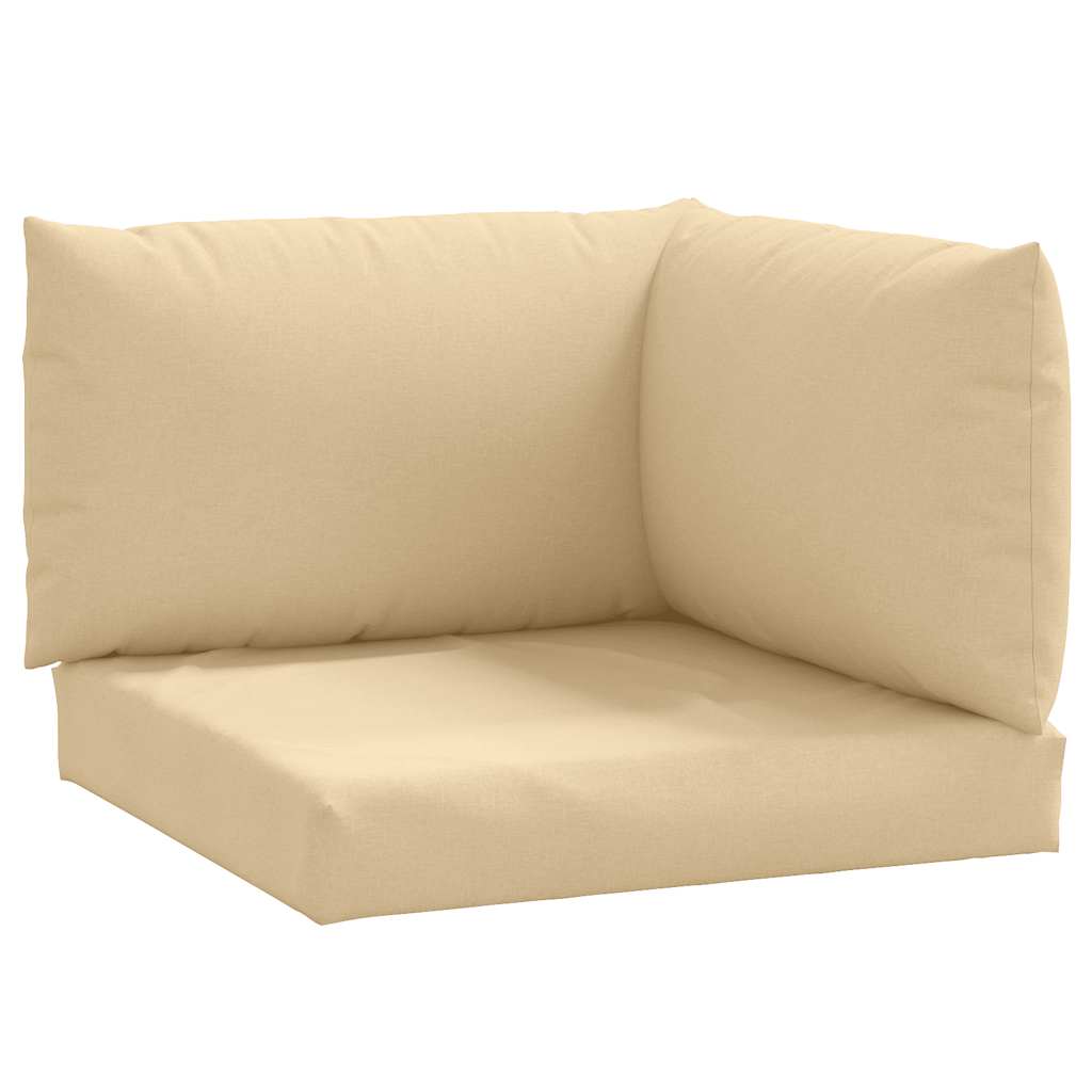 VidaXL coussins de palette 3 pcs tissu mélangé beige