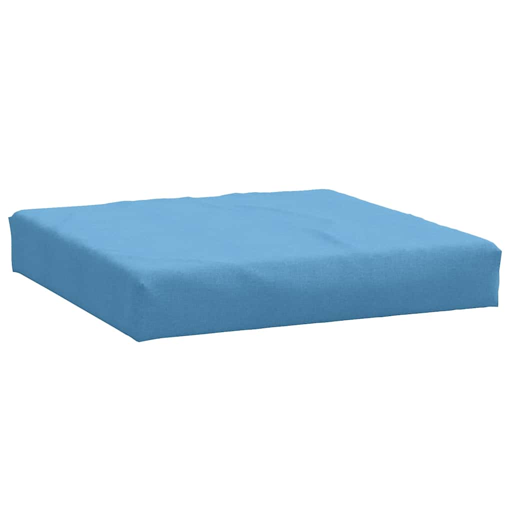 VidaXL coussin de palette 60x60x9,5 cm tissu mélangé bleu