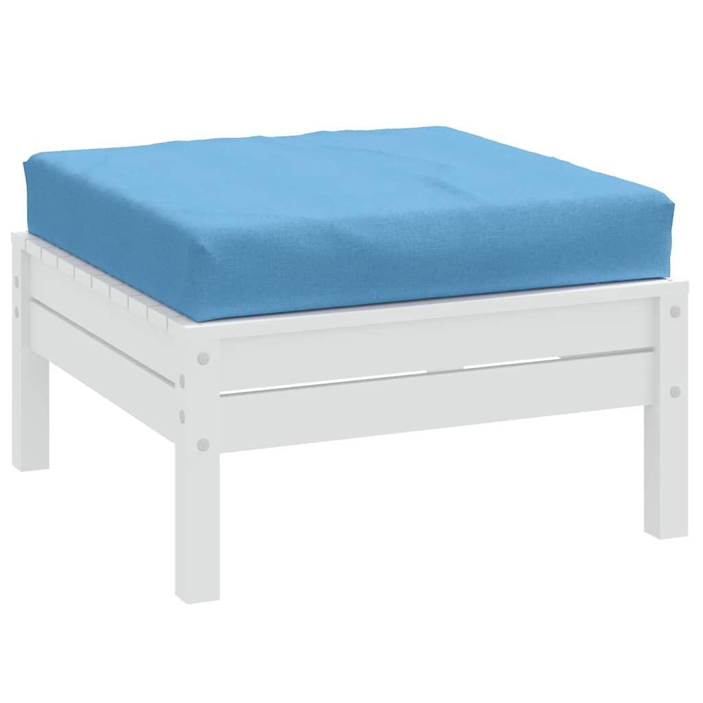 VidaXL coussin de palette 60x60x9,5 cm tissu mélangé bleu