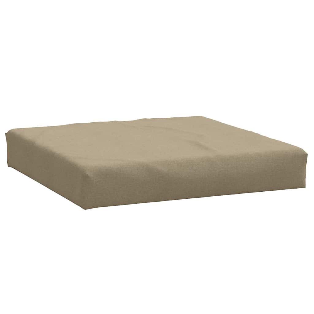 VidaXL coussin palette 60x60x9,5 cm tissu taupe chiné