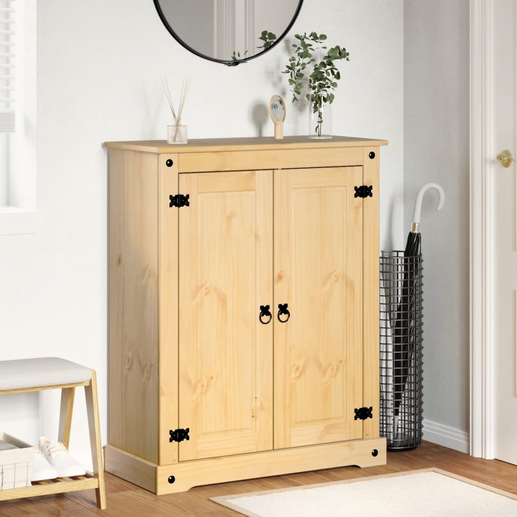 VidaXL Armoire à chaussures Corona 86x38,5x108 cm bois de pin massif