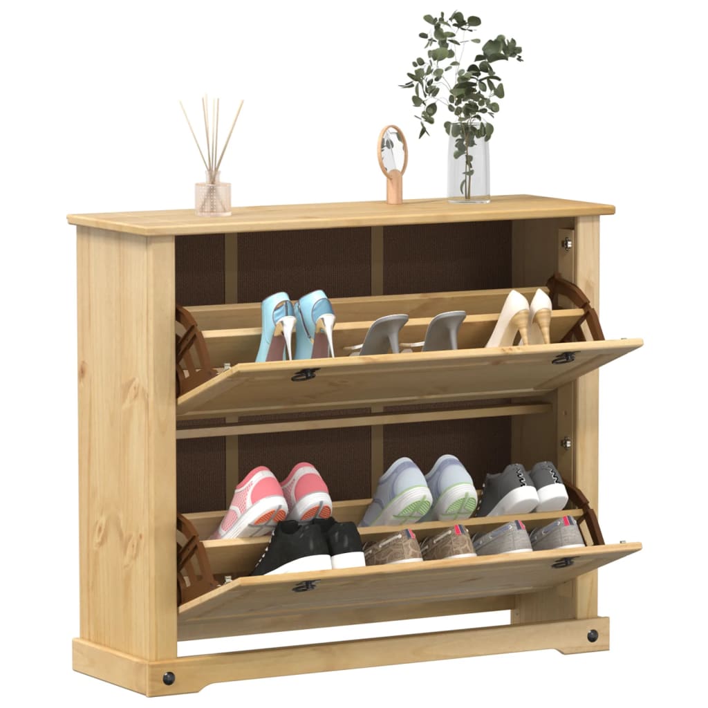 Vidaxx armoire à chaussures corona 99x32x85 cm bois de pin massif