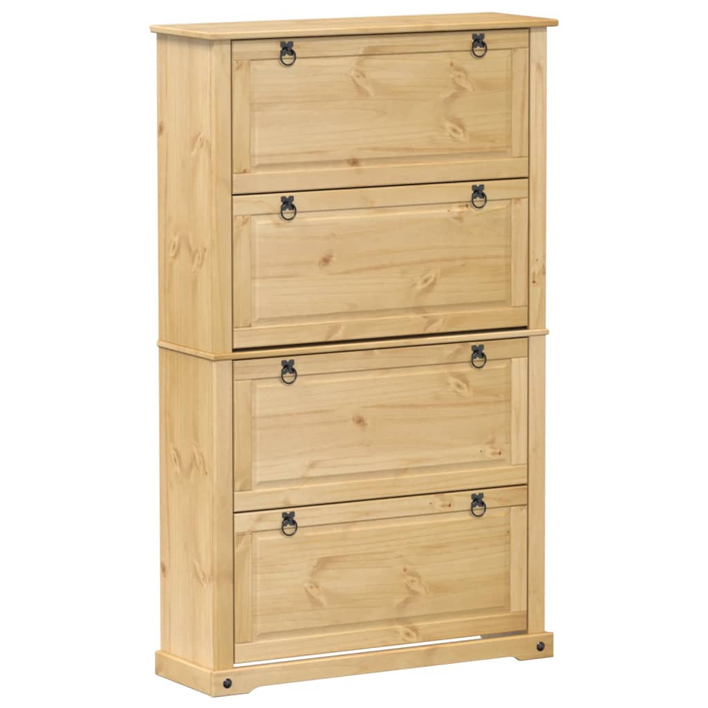 VidaXL Armoire à chaussures Corona 99x32x163,5 cm bois de pin massif
