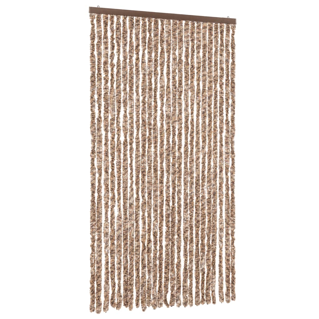 Vidaxx rideau anti-mouches 100x230 cm chenille beige et marron foncé
