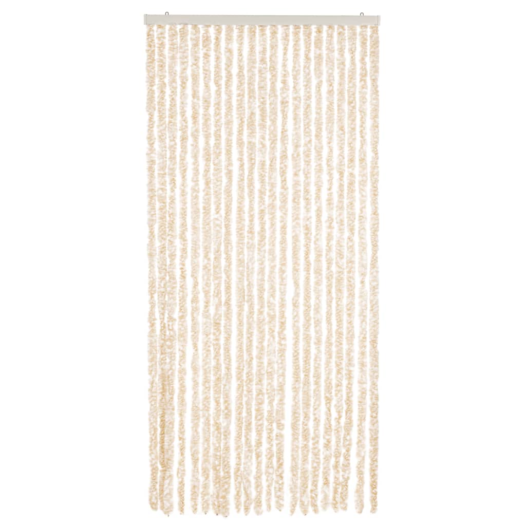 Vidaxx rideau anti-mouches 90x200 cm chenille beige et blanc