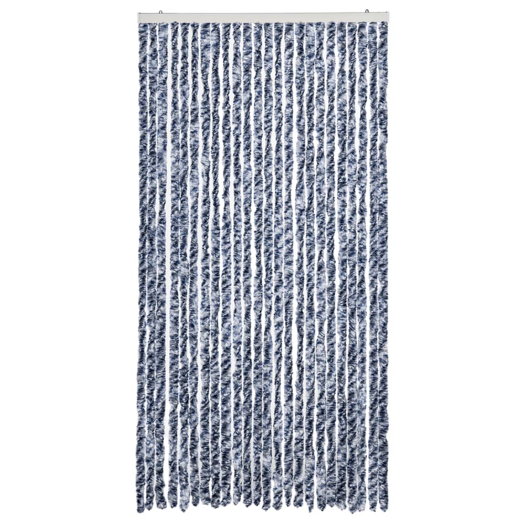 Vidaxx rideau anti-mouches 100x200 cm chenille bleu et blanc