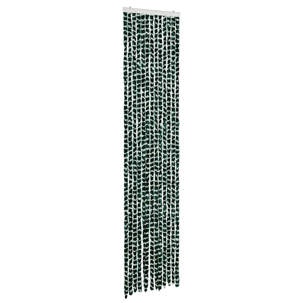 Vidaxx rideau anti-mouches 56x200 cm chenille vert et blanc