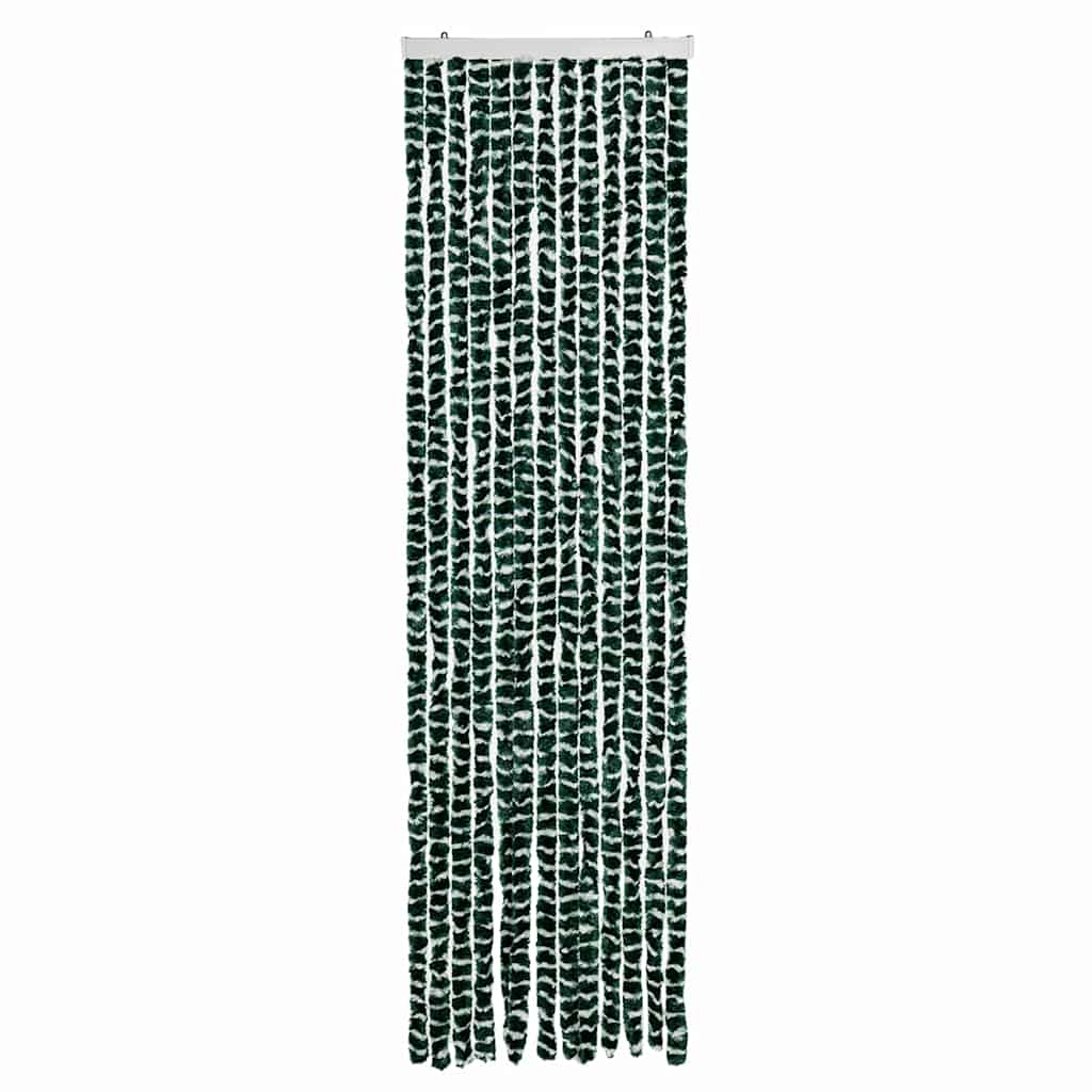 Vidaxx rideau anti-mouches 56x200 cm chenille vert et blanc