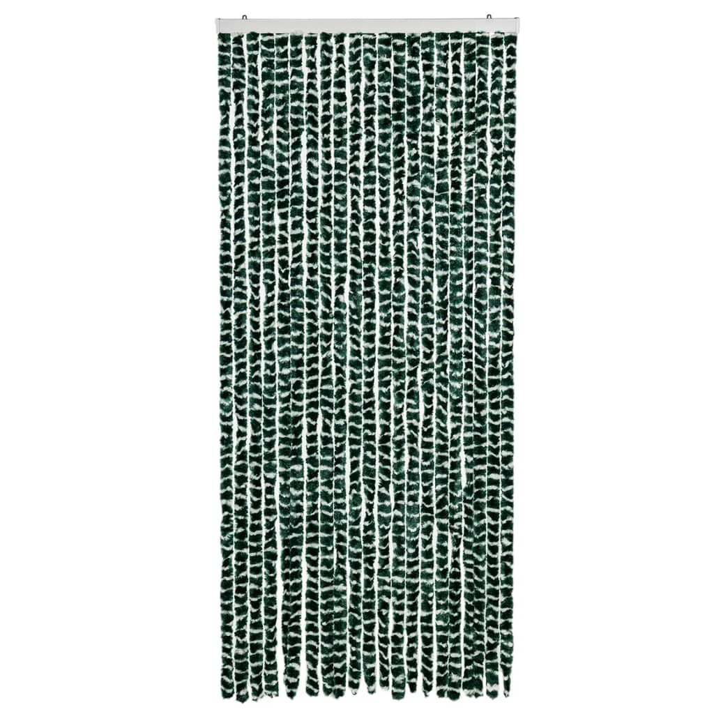 Vidaxx rideau anti-mouches 90x200 cm chenille vert et blanc