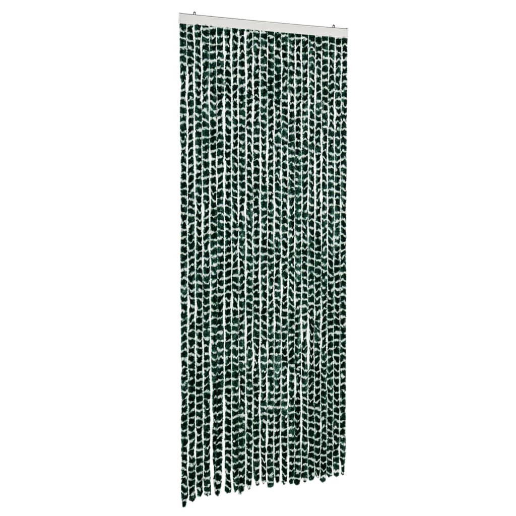 Vidaxx rideau anti-mouches 100x200 cm chenille vert et blanc