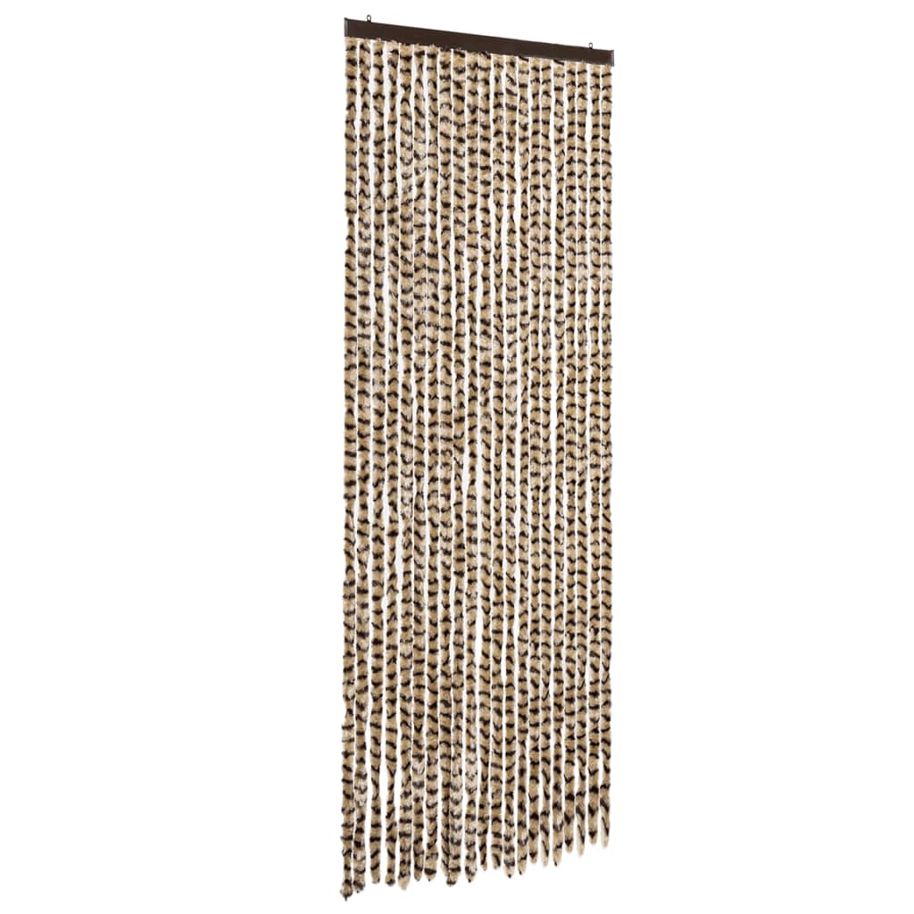 Vidaxx rideau anti-mouches 90x200 cm chenille beige et marron