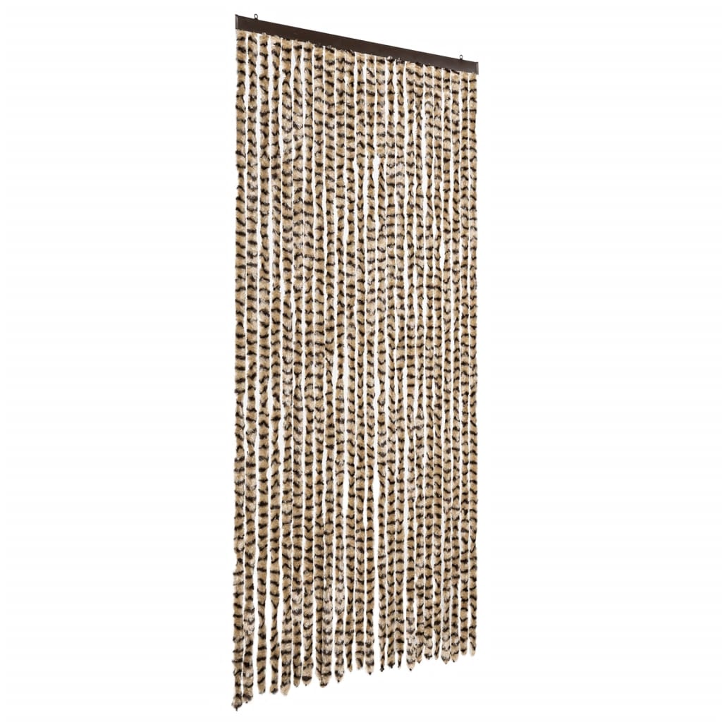 Vidaxx rideau anti-mouches 100x230 cm chenille beige et marron