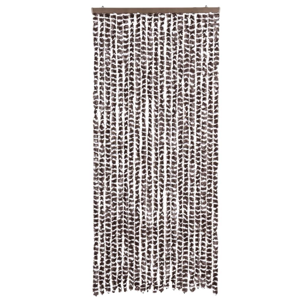 Vidaxx rideau anti-mouches 90x200 cm chenille marron et blanc