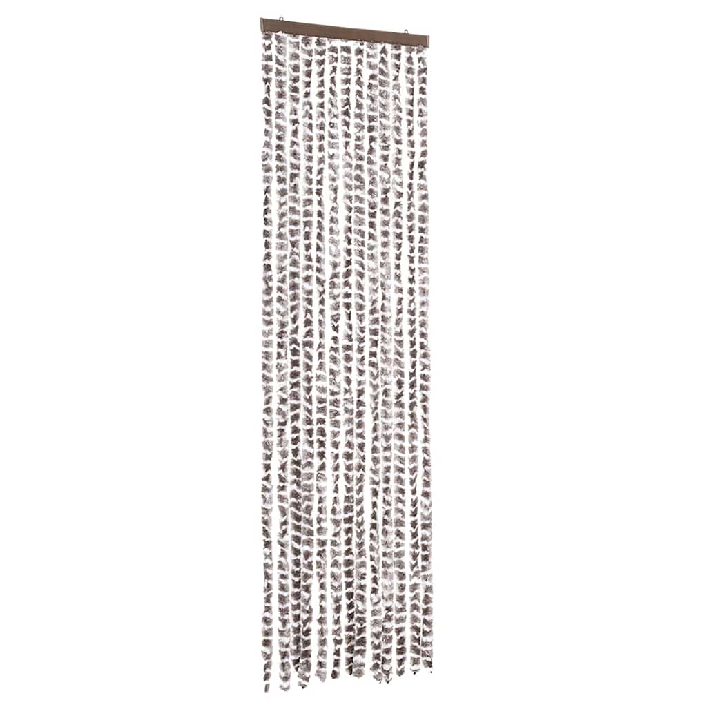 Vidaxx rideau anti-mouches 56x200 cm chenille taupe et blanc