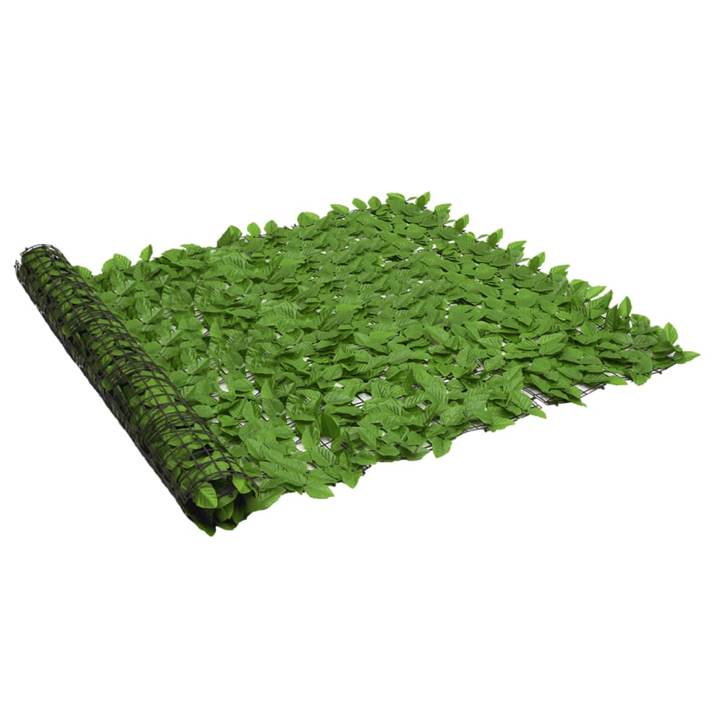 Vidaxxl paravent de balcon à feuilles vertes 300x150 cm
