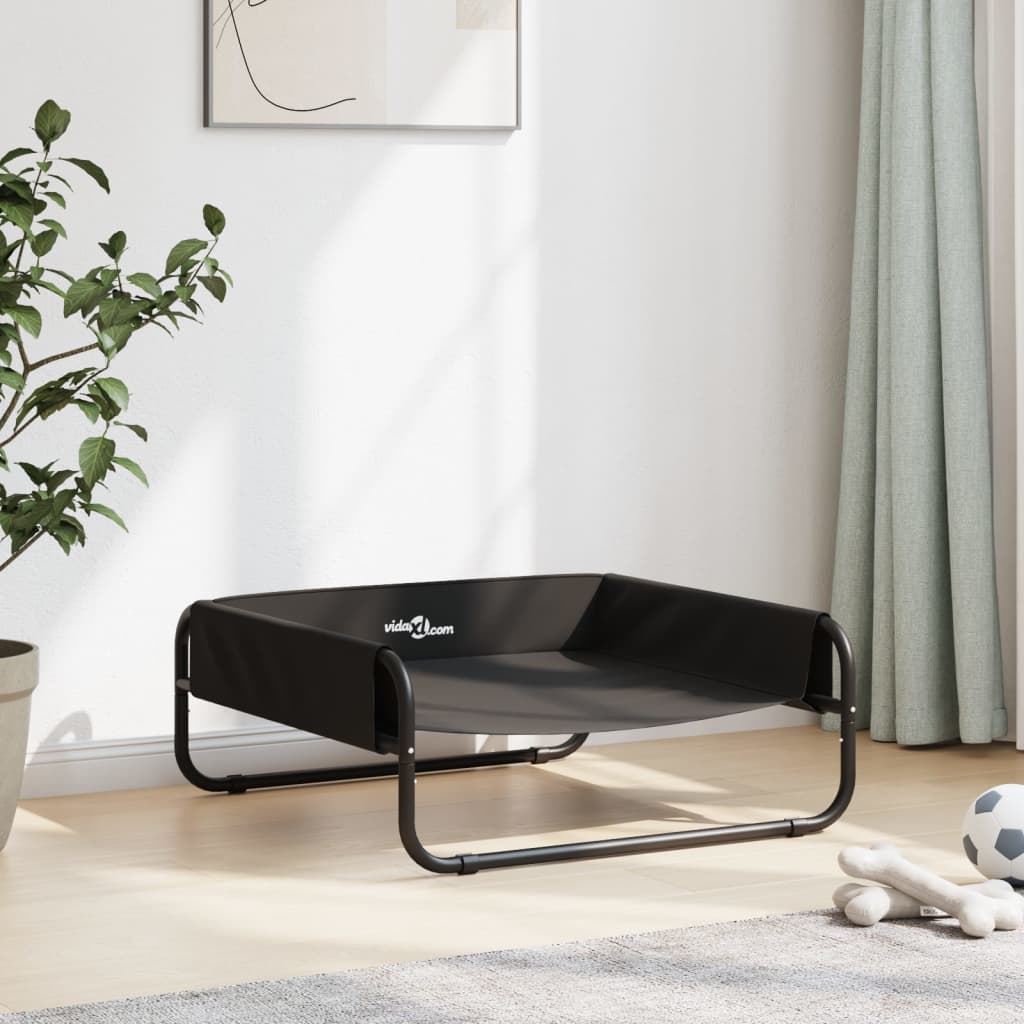 VidaXL Lit pour chien surélevé en tissu oxford et acier, anthracite