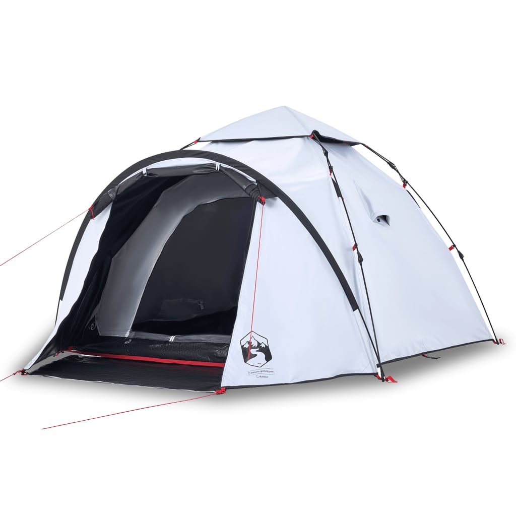 VidaXL Tente dôme 3 personnes à dégagement rapide tissu occultant blanc