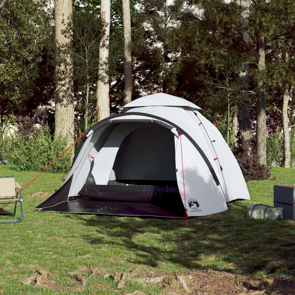 VidaXL Tente dôme 3 personnes à dégagement rapide tissu occultant blanc