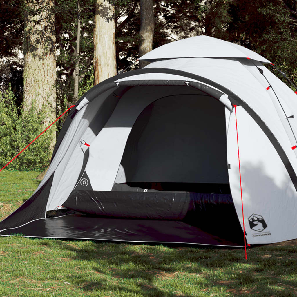 VidaXL Tente dôme 3 personnes à dégagement rapide tissu occultant blanc