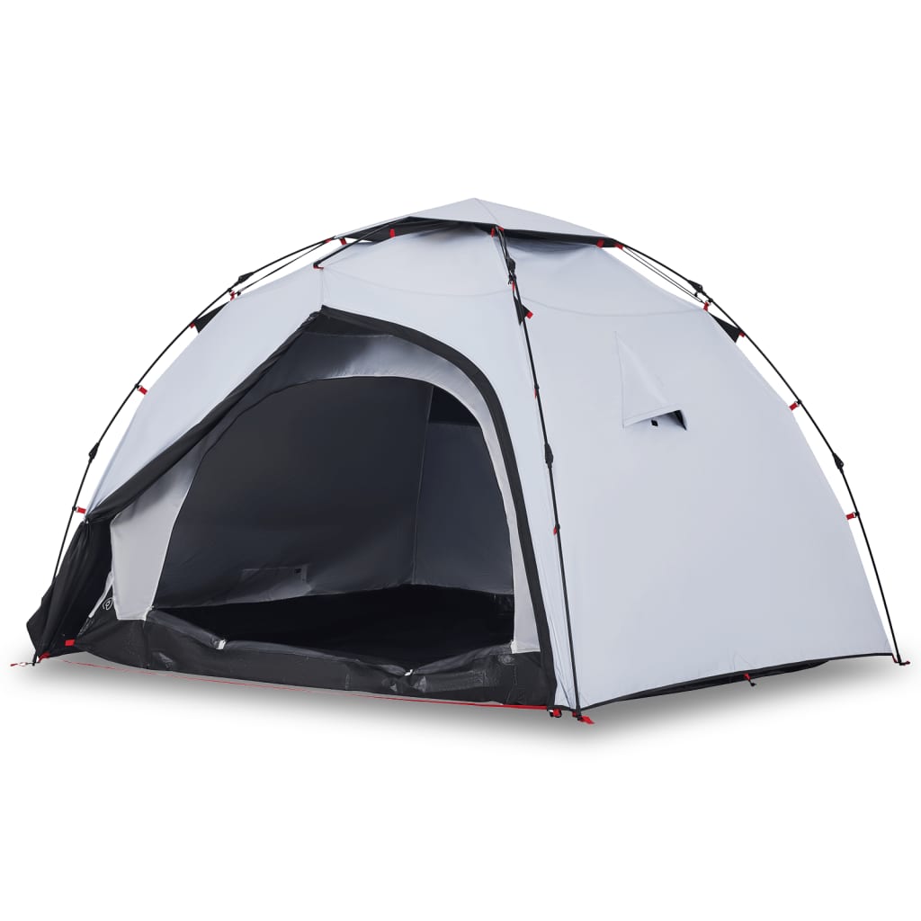 VidaXL Tente dôme 4 personnes à dégagement rapide tissu occultant blanc