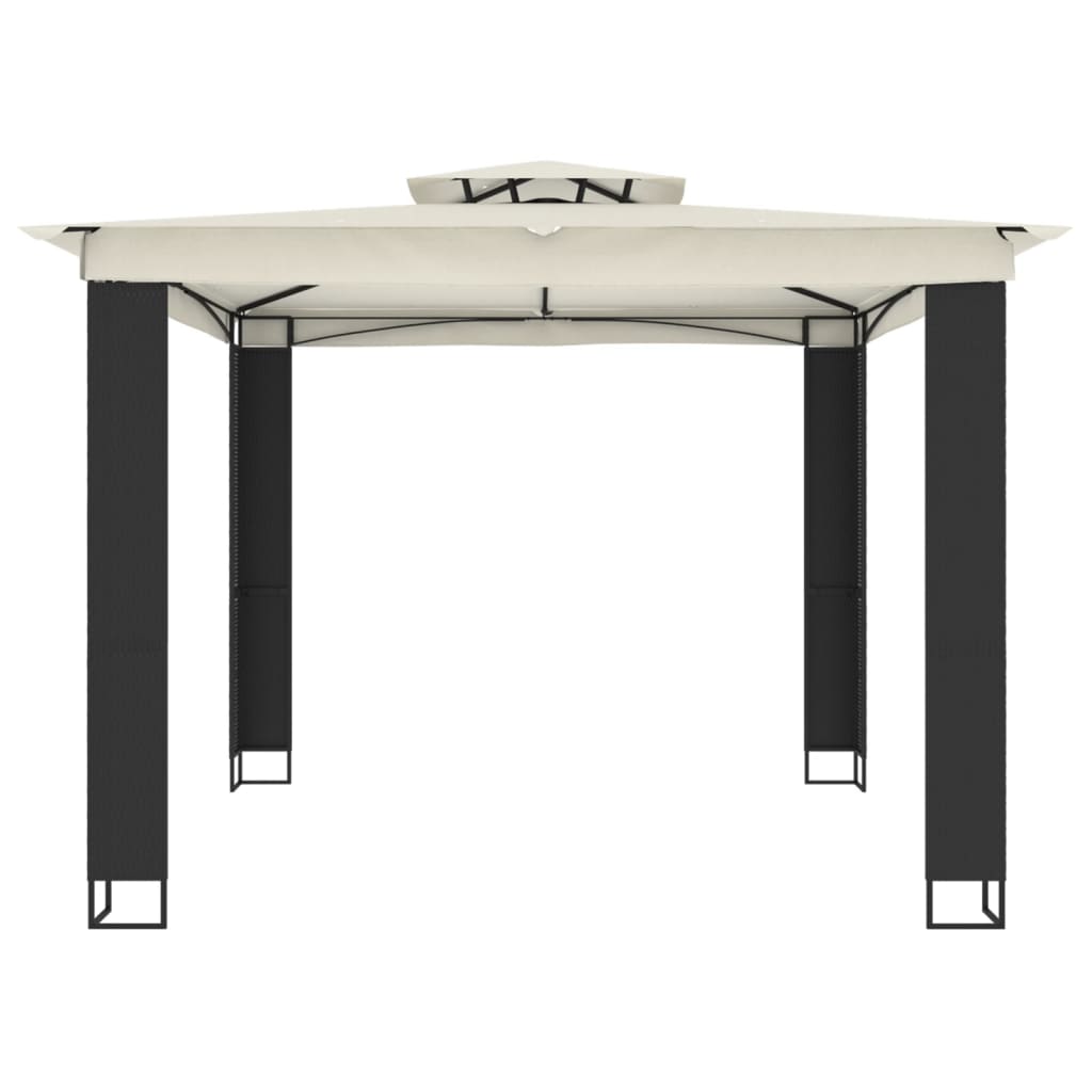 Gazebo Vidaxx à double toit 2,94x2,94 m en acier couleur crème