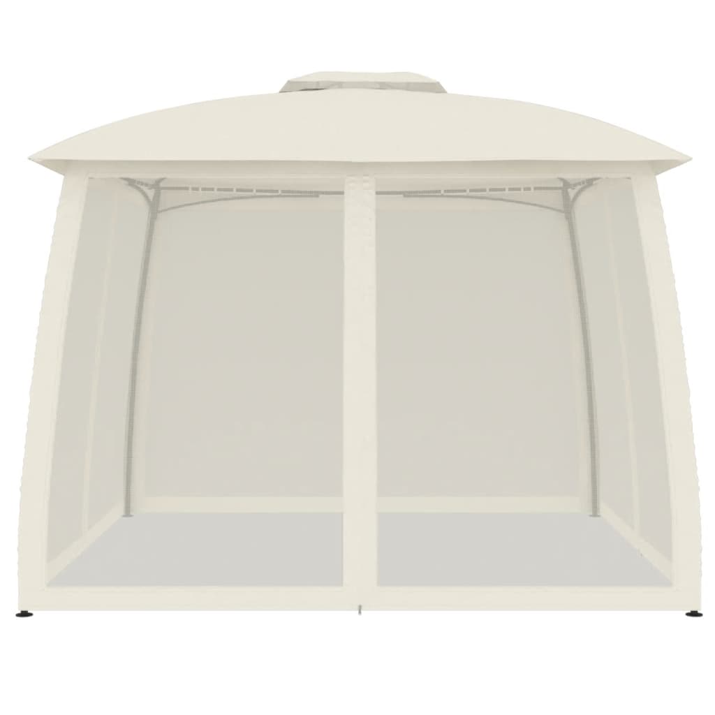 Parois latérales du gazebo Vidaxx en maille et double toit 2,93x2,93 m acier crème