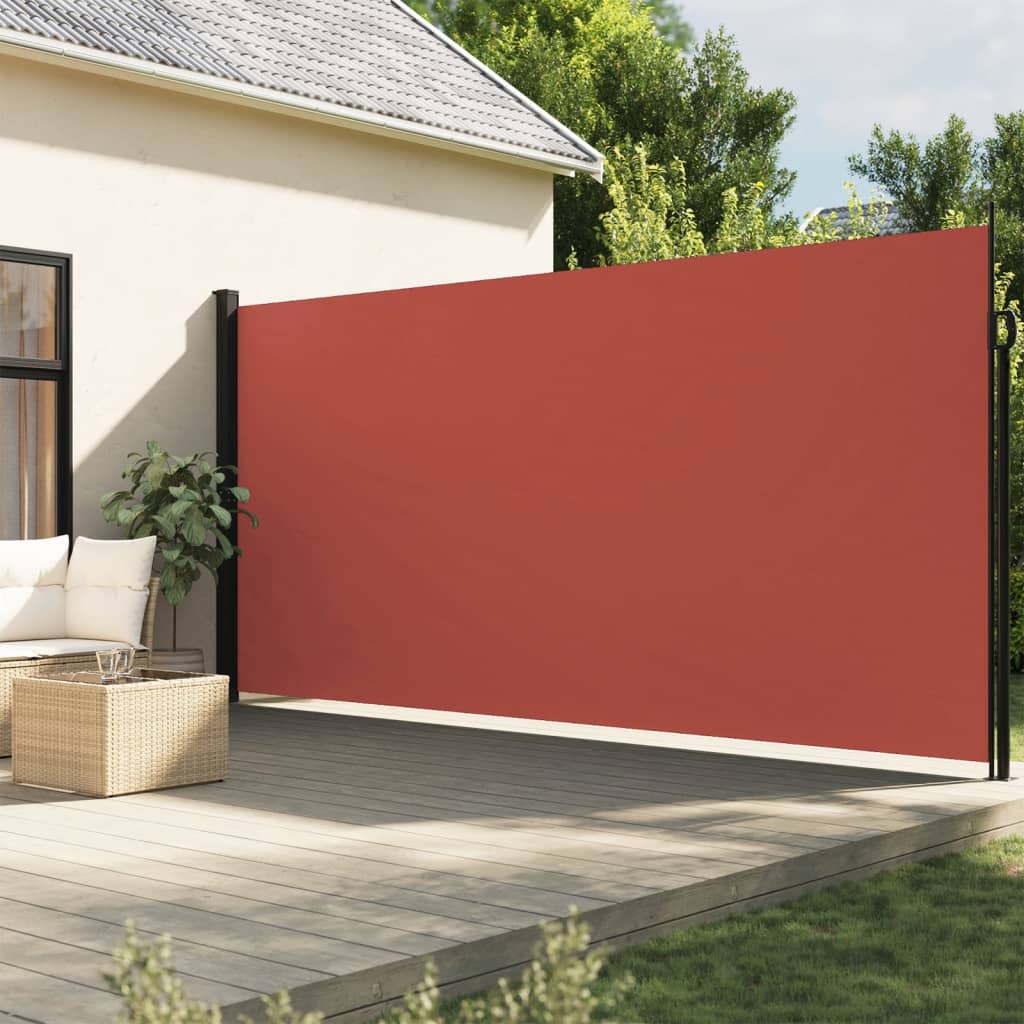 Vidaxx pare-vent extensible 200x500 cm terre cuite