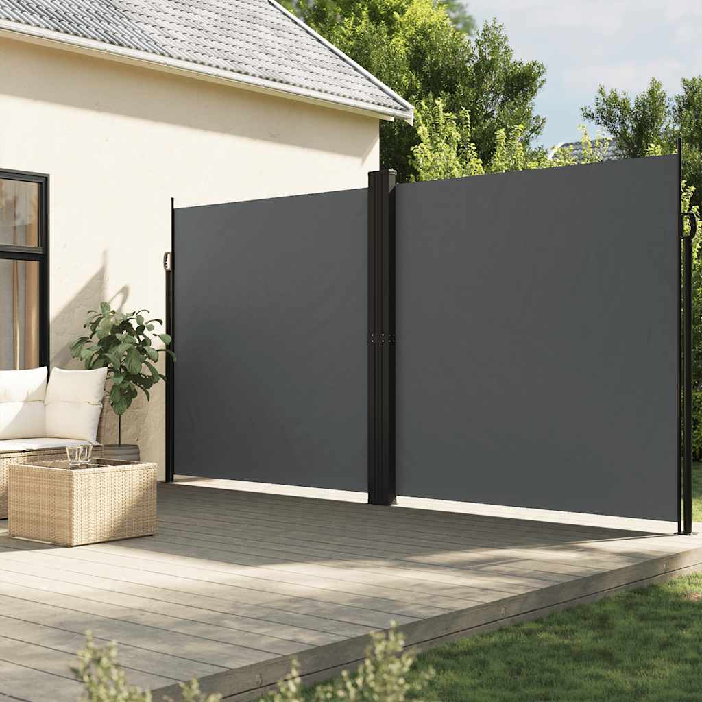 Vidaxx pare-vent extensible 200x600 cm anthracite