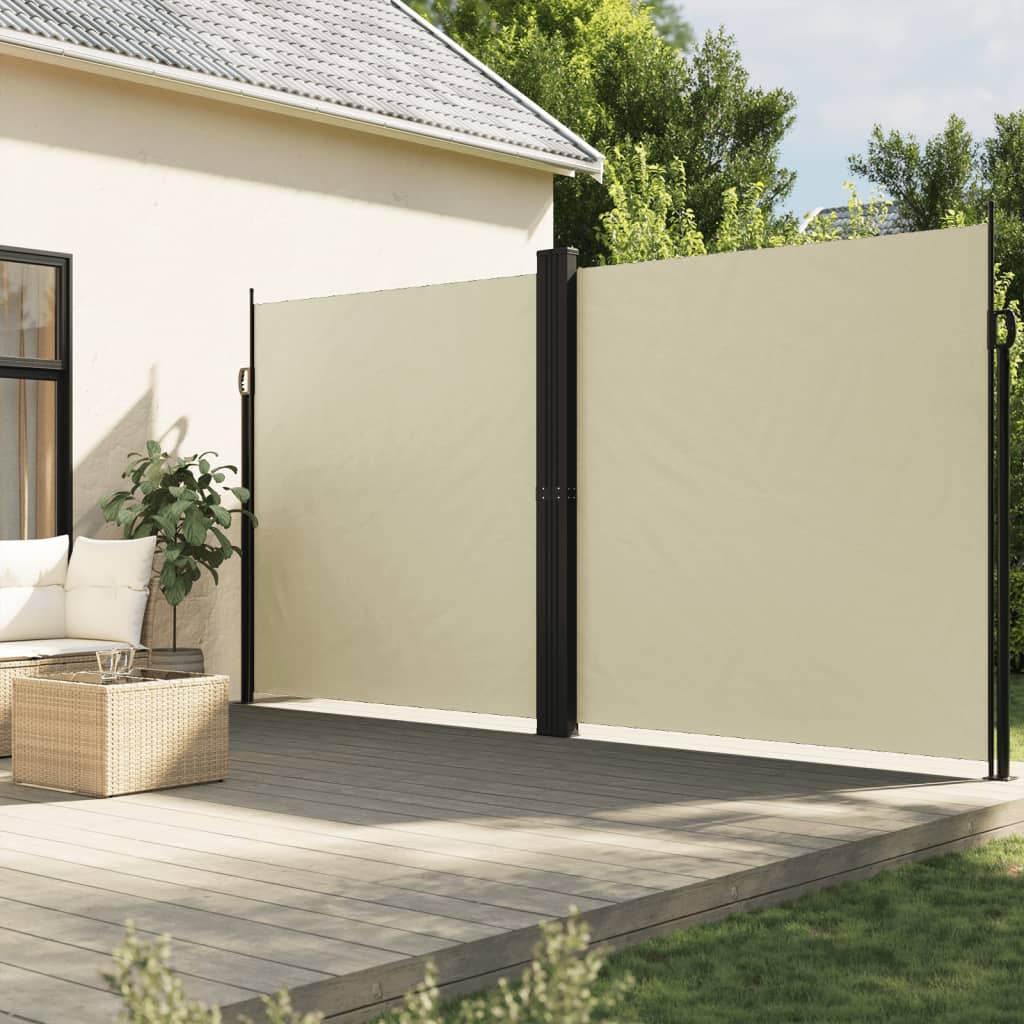 Vidaxx pare-vent extensible 220x600 cm couleur crème